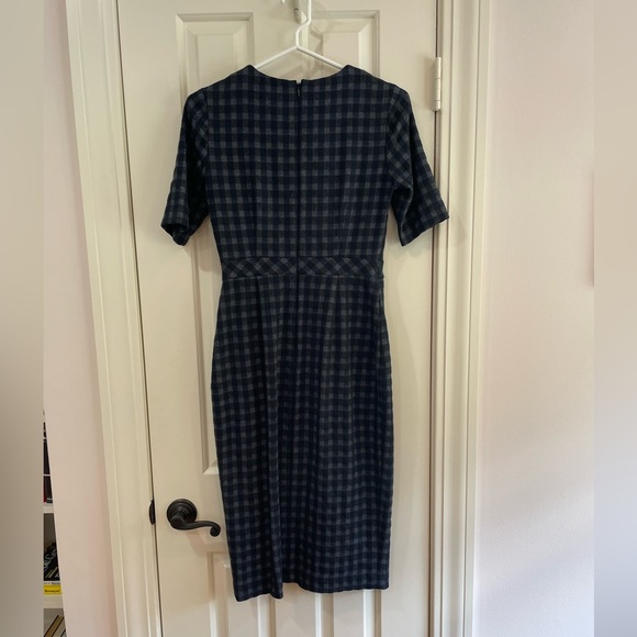 Stunning, navy, red, gray dress - Picture 4 of 6